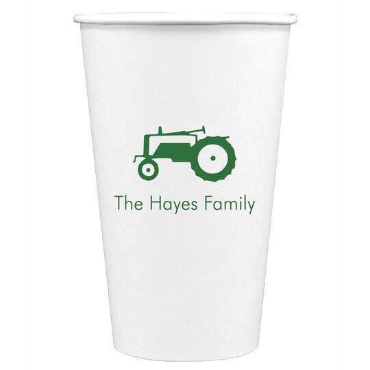 Tractor Paper Coffee Cups